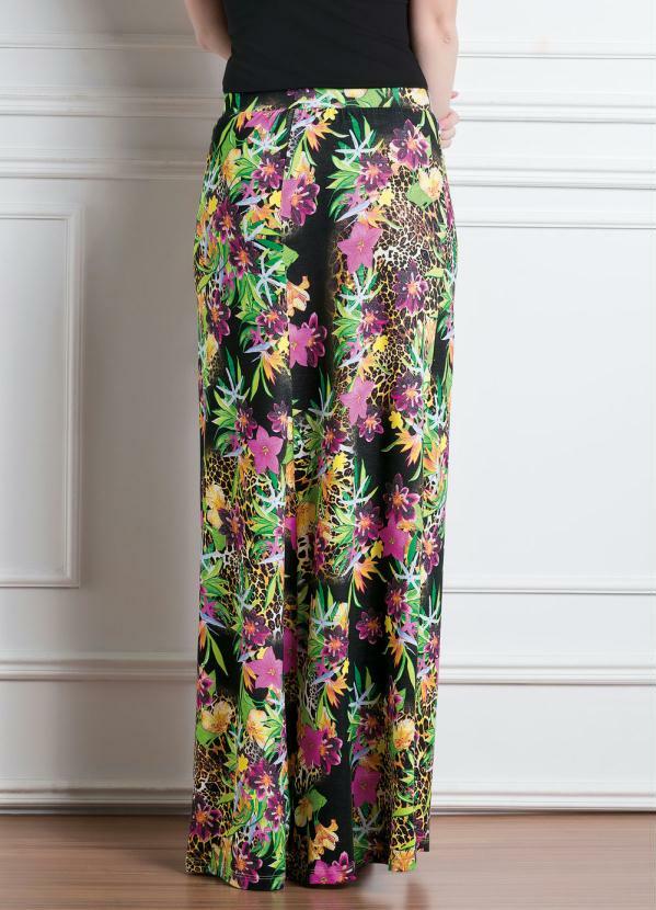 Miss Masy - Saia Longa Estampada Miss Masy com Fenda Frontal 2