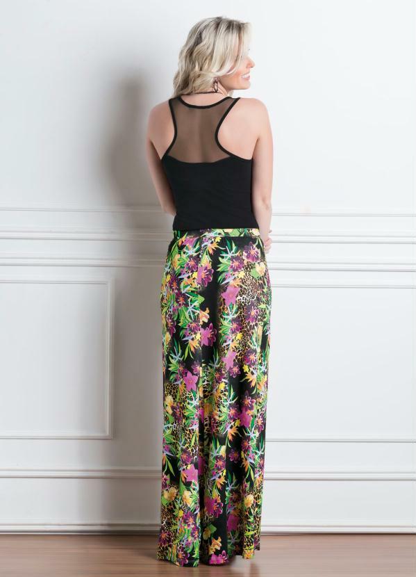 Miss Masy - Saia Longa Estampada Miss Masy com Fenda Frontal 4