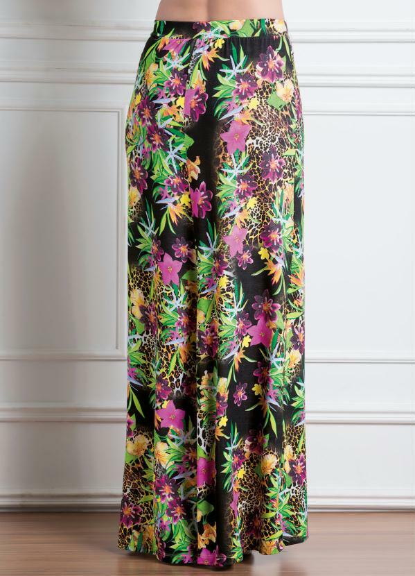 Miss Masy - Saia Longa Estampada Miss Masy com Fenda Frontal 6