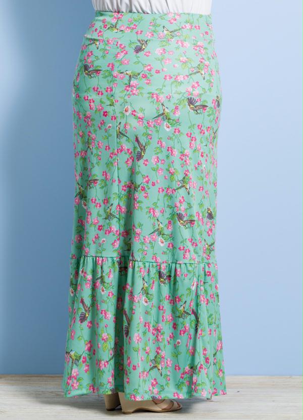 Marguerite - Saia Longa Floral e Pássaros Marguerite 2