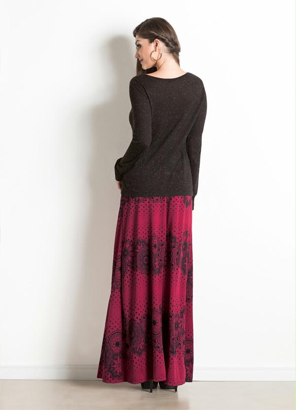 Outlet - Saia Longa Mandala com Fenda na Lateral 4