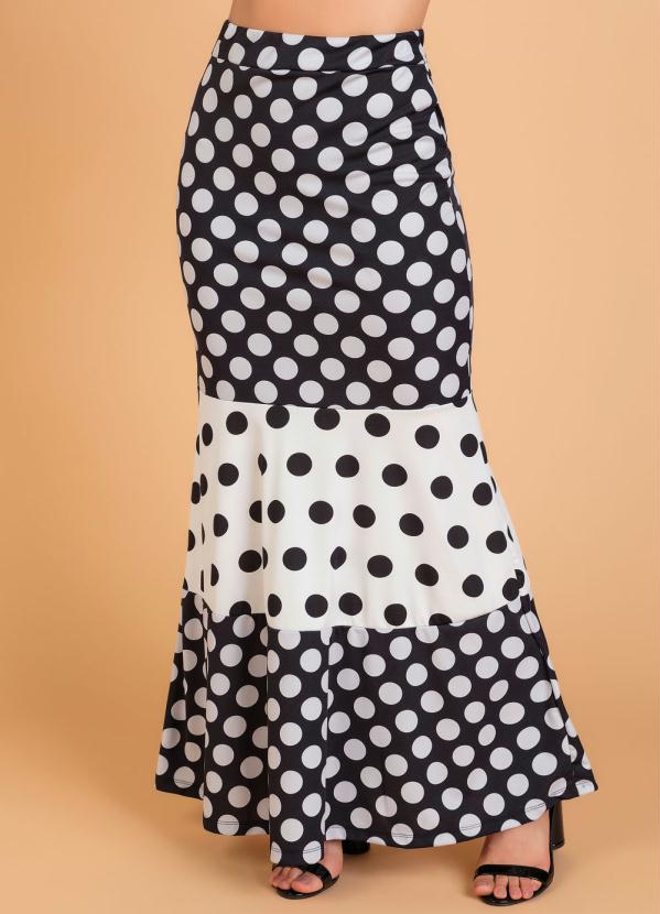 Rosalie - Saia Longa Moda Evangélica Poá 6