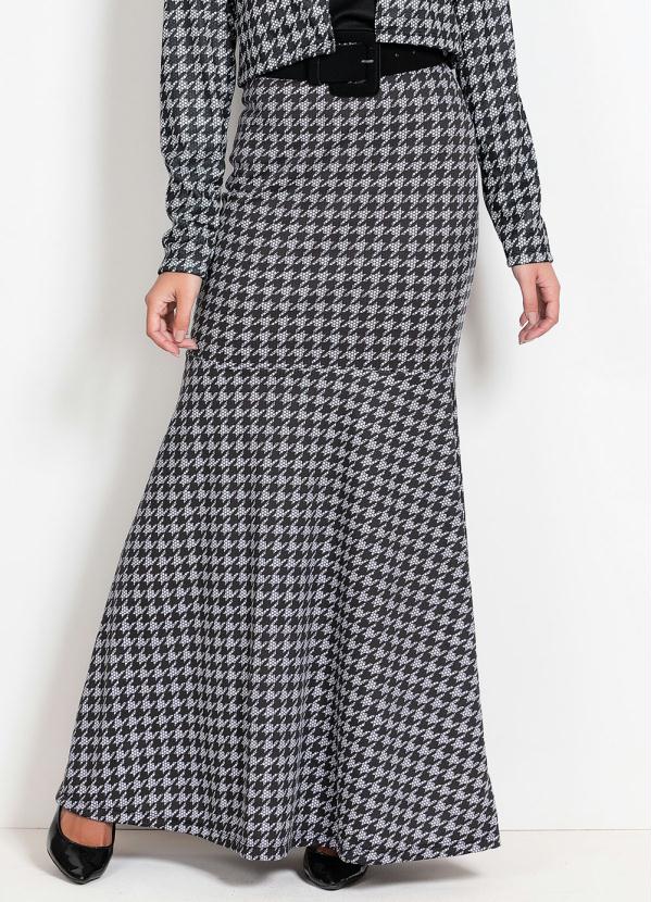 Outlet - Saia Pied de Poule Sereia Moda Evangélica