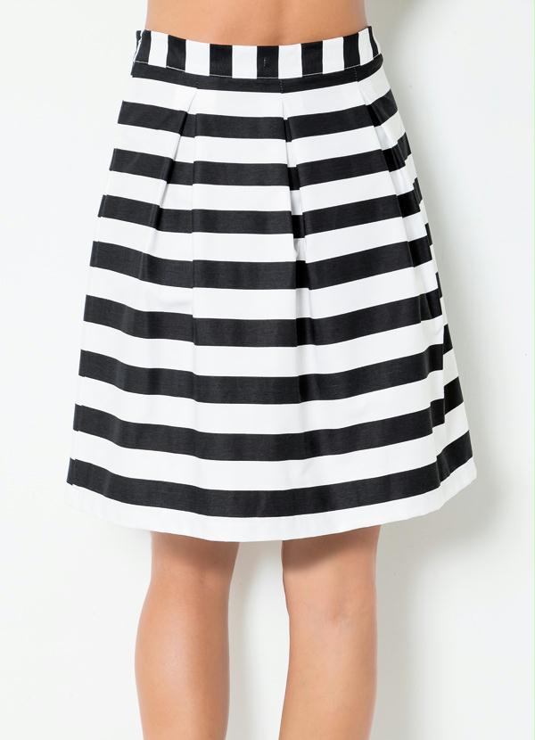Multimarcas - Saia Listrada Mink Evasê 6