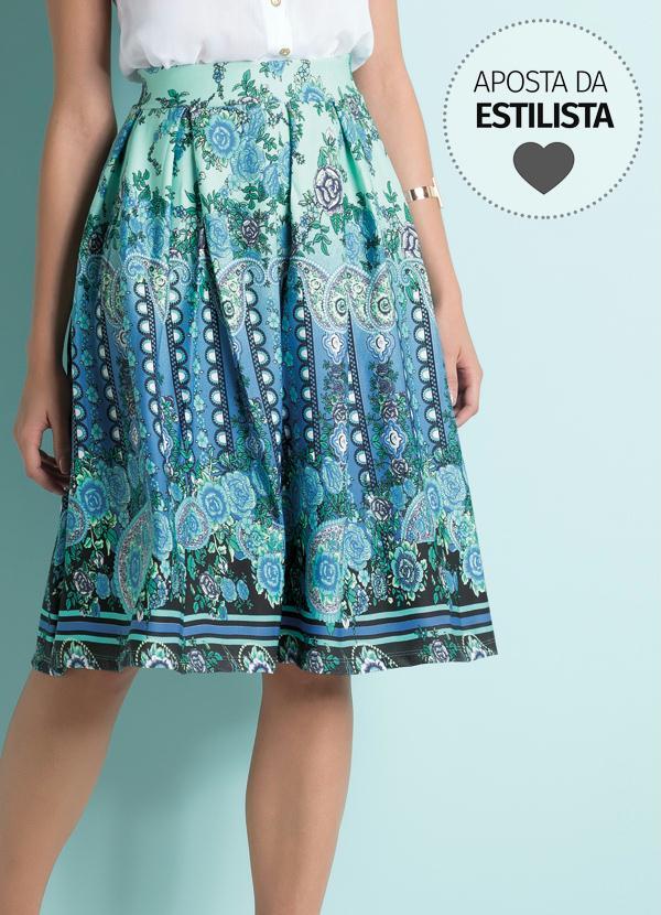 Quintess - Saia Midi Mix Floral Paisley