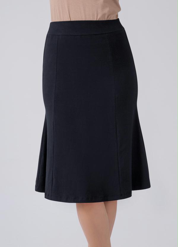 Rosalie - Saia Midi Preta Moda Evangélica 5