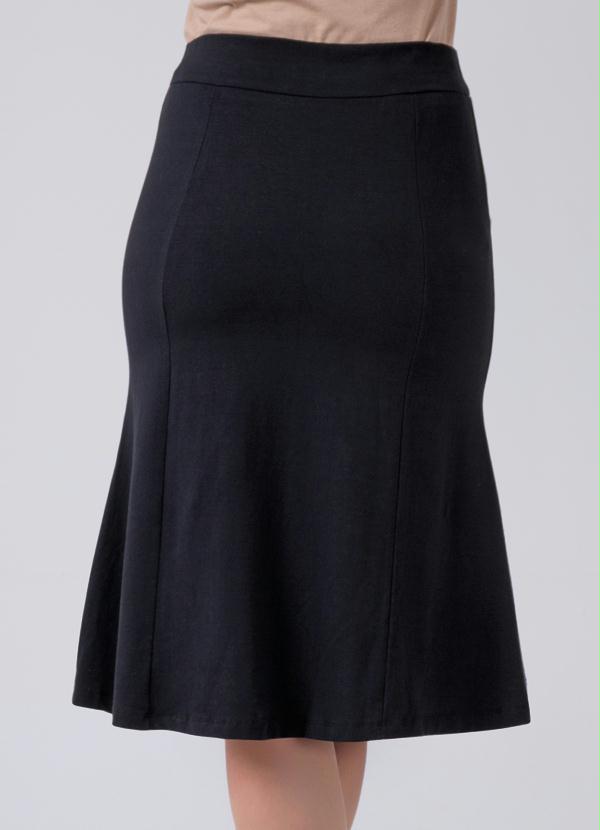 Rosalie - Saia Midi Preta Moda Evangélica 6