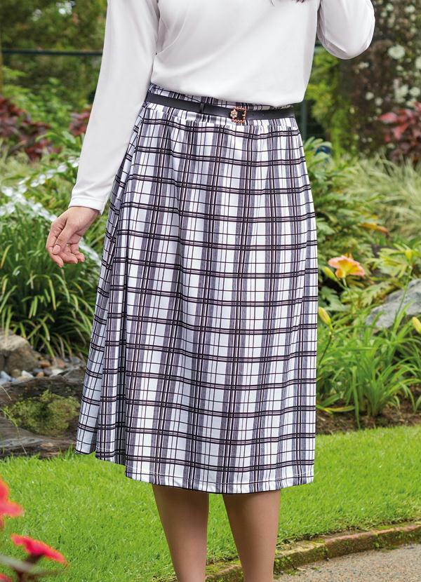 Rosalie - Saia Midi Xadrez