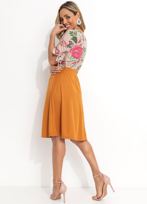 Rosalie - Saia Caramelo com Botões 5