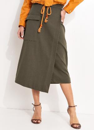 Mob - Saia Cargo Malha Transpassado Verde - MOB