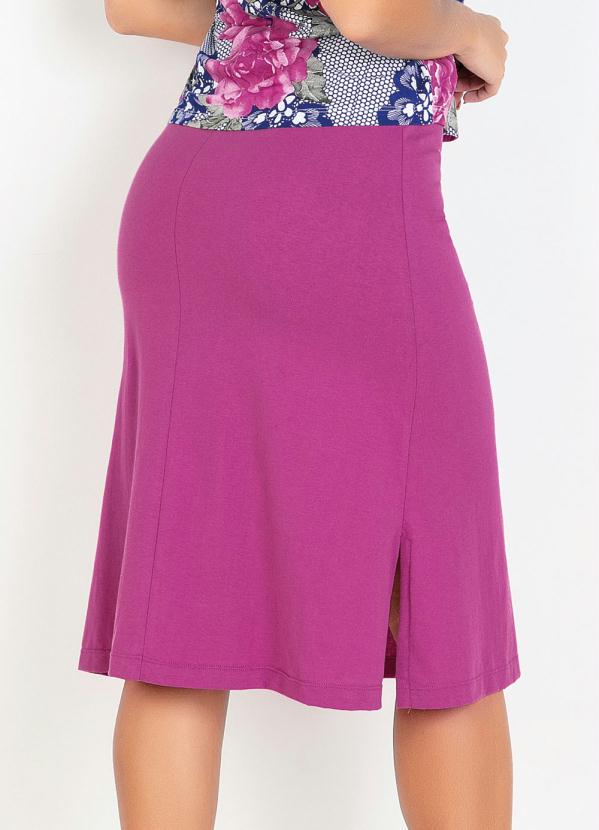 Rosalie - Saia com Botões Fúcsia 2