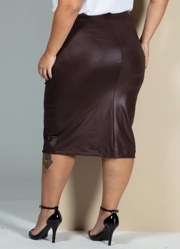 Quintess - Saia com Fenda Marrom 8