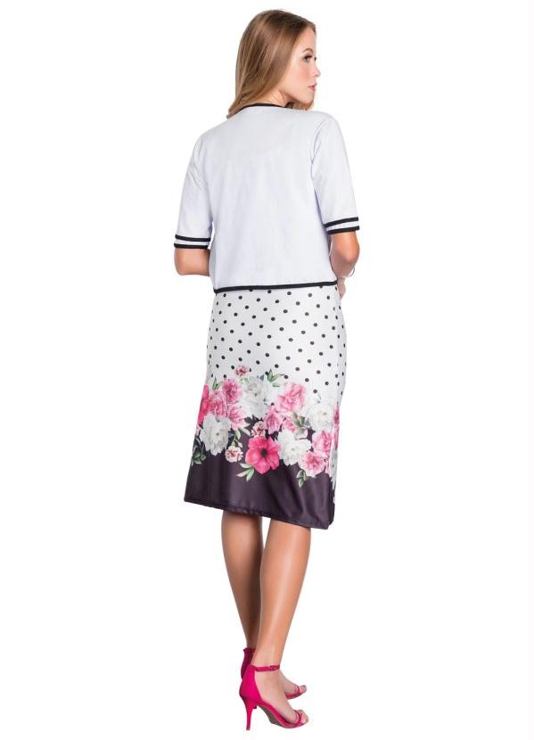 Outlet - Saia Evasê Com Estampa Barrada Moda Evangélica 4