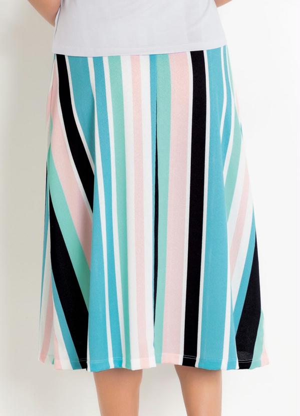 Rosalie - Saia Evasê Listrada Moda Evangélica 2