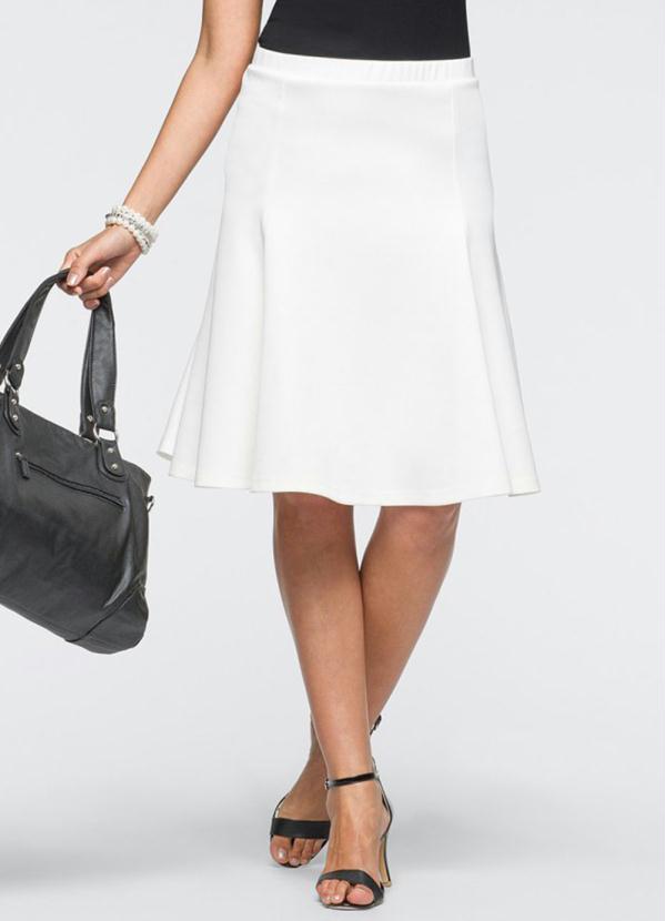 Outlet - Saia Evasê Off White 2