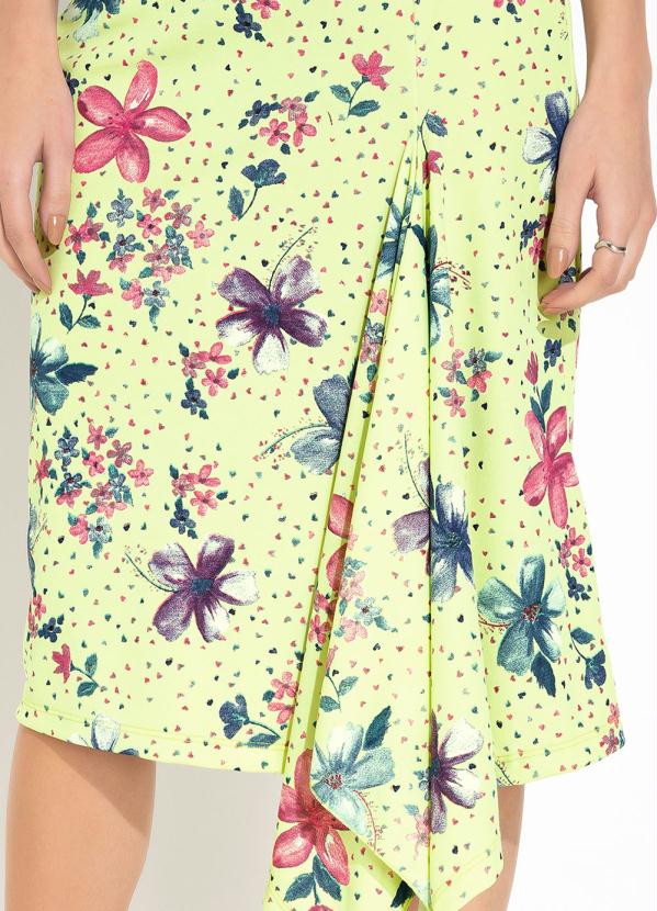 Rosalie - Saia Floral Verde com Ponta 3