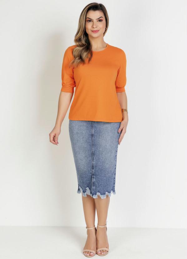 Rosalie - Saia Jeans com Barra Desfiada 4