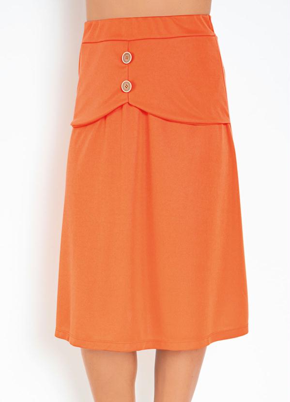 Outlet - Saia Laranja com Botões