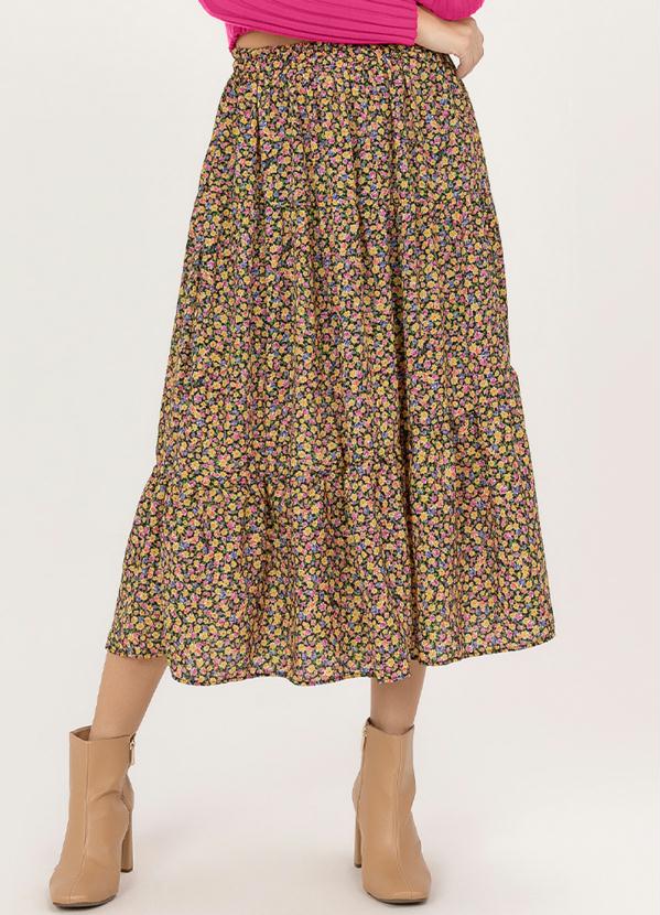 Angel - Saia Midi Crepe Estampado