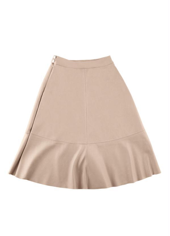 Angel - Saia Midi Pu Nude Bege
