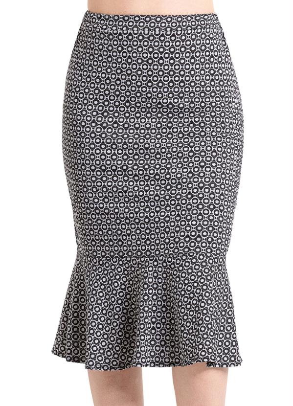 Outlet - Saia Peplum Estampada Moda Evangélica 6