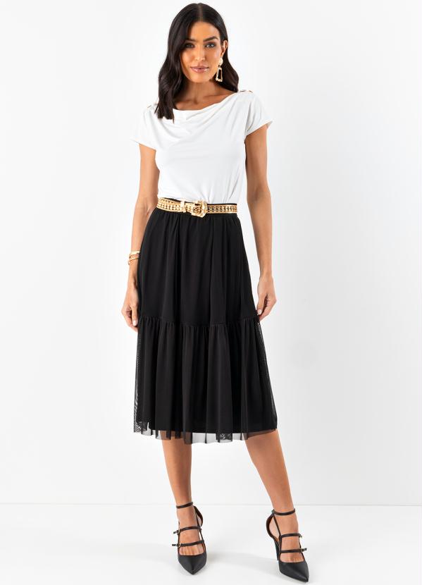 Quintess - Saia Preta em Tule 2