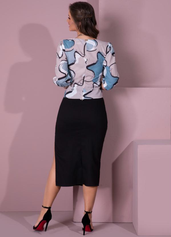 Outlet - Saia Preta Midi com Fenda 4