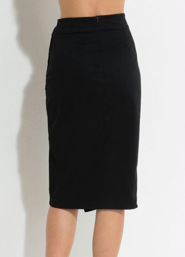 Quintess - Saia Preta Transpassada com Amarração Quintess 9