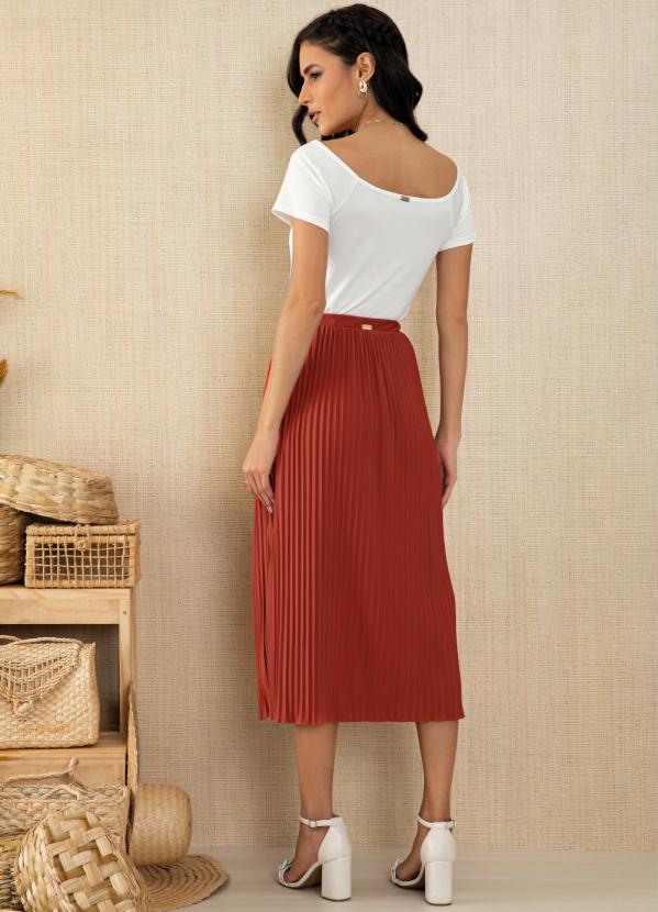 Quintess - Saia Telha Plissada Midi 6