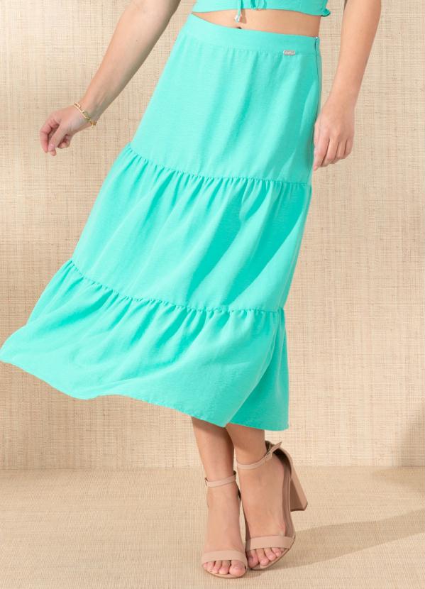 Quintess - Saia Verde em Camadas