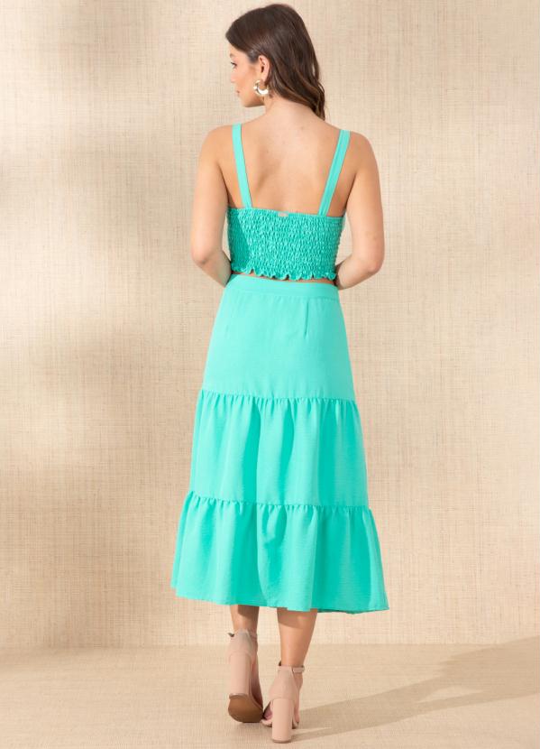 Quintess - Saia Verde em Camadas 4