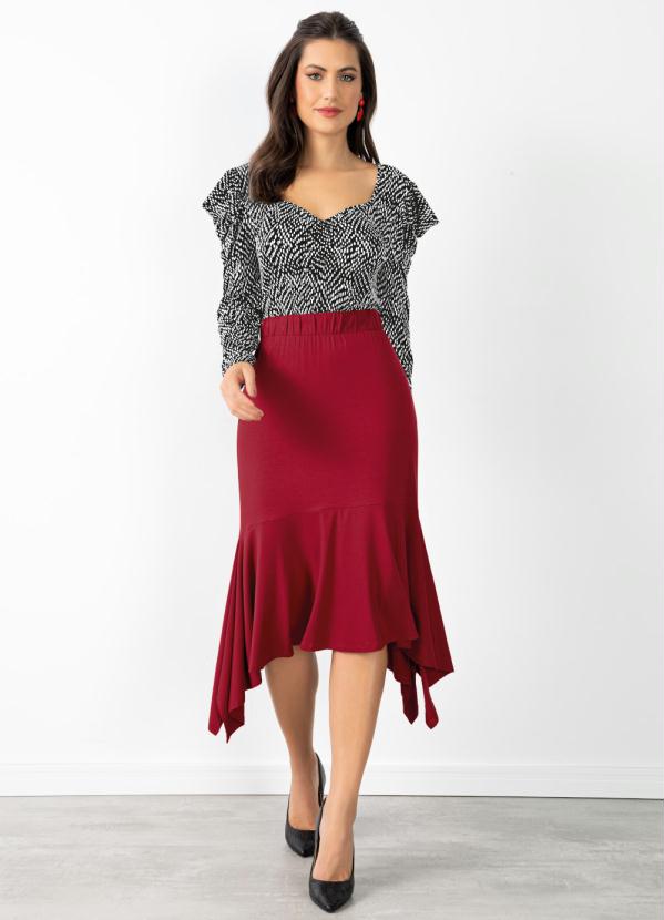 Quintess - Saia Vermelha com Pontas 2