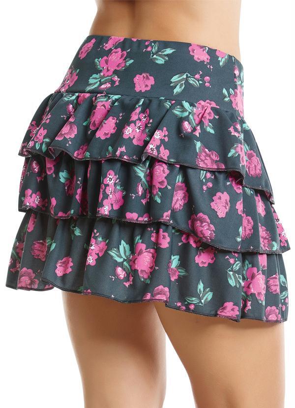 Outlet - Saia Floral com Babados 8
