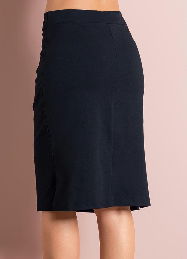 Outlet - Saia Lápis com Fenda Lateral Preta 6