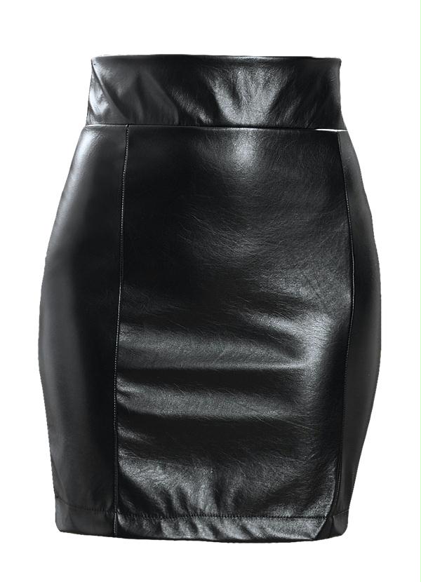Quintess - Saia Lápis Couro Ecológico Preto 5