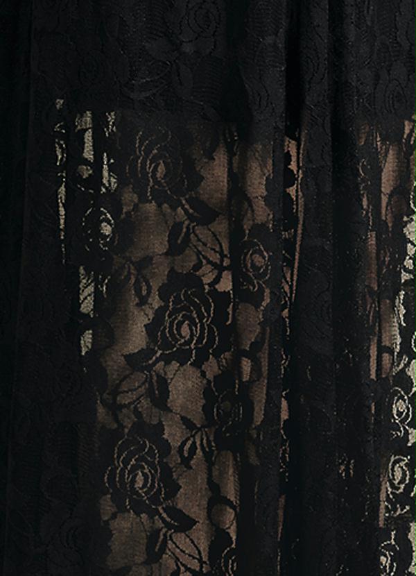 Quintess - Saia Longa em Renda Preta 3