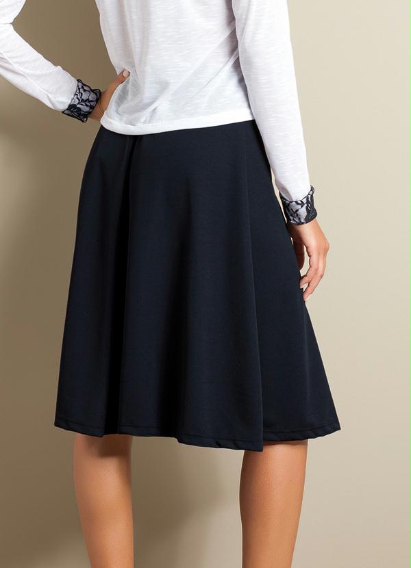 Outlet - Saia Midi Trapésio Preta 2