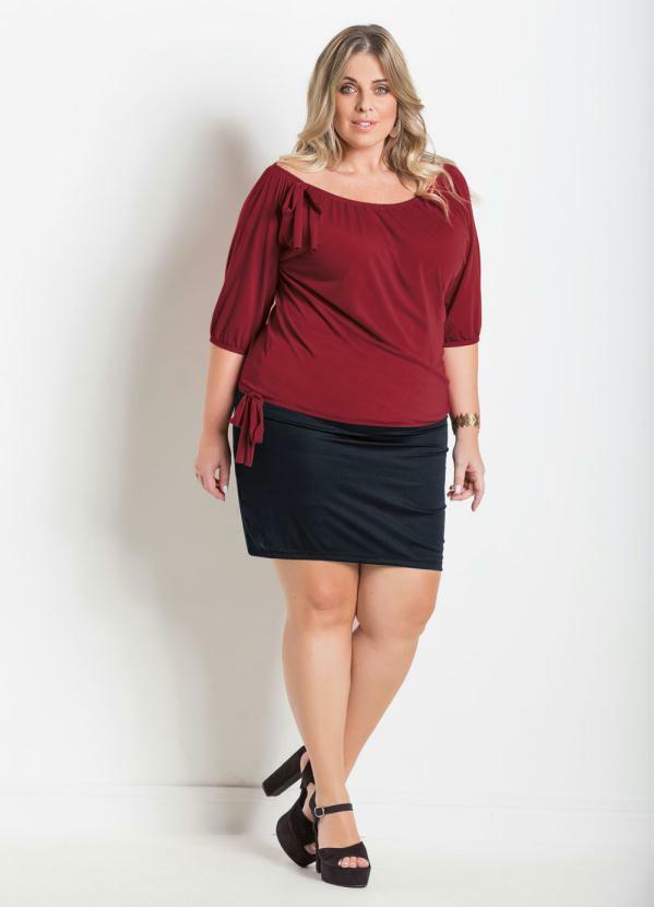 Marguerite - Saia Plus Size Preta 3