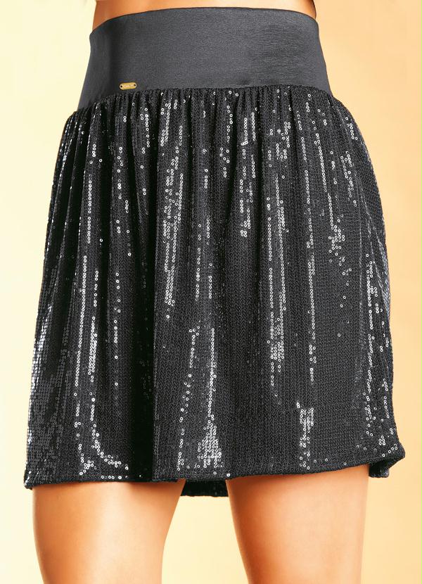 Quintess - Saia Preta com Paetês 2