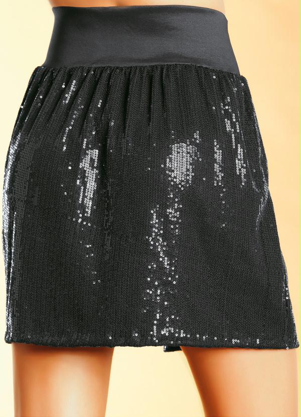 Quintess - Saia Preta com Paetês 3