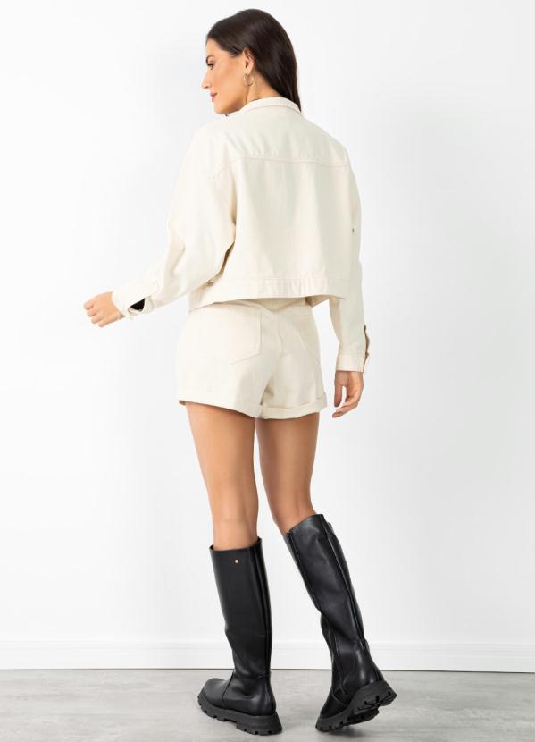 Quintess - Short Bege com Barra Italiana 3