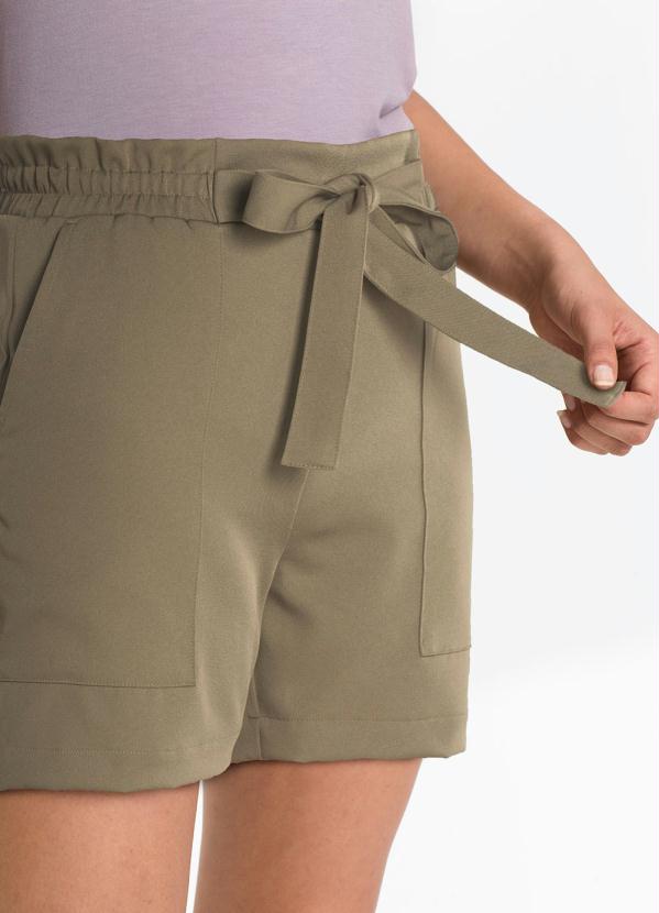 bonprix - Short Clochard com Amarração Marrom 3