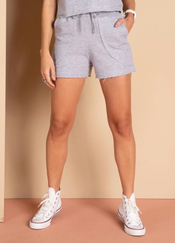 Quintess - Short Comfy Mescla com Bolsos