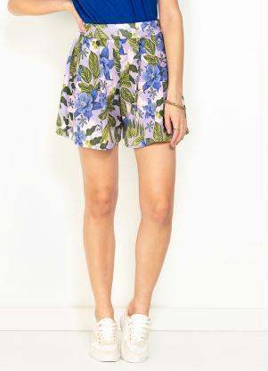 Moda Pop - Short Floral Soltinho com Pregas - MODA POP