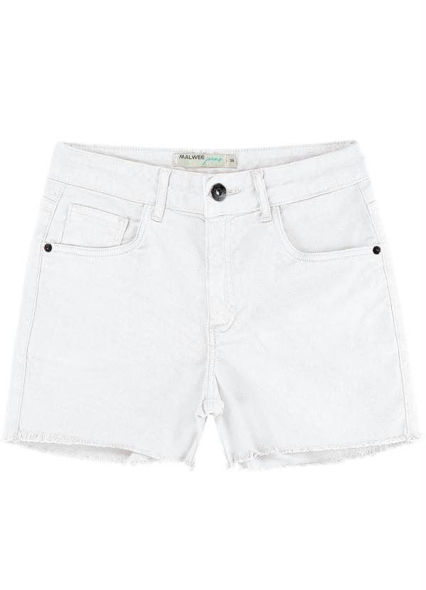 Malwee - Shorts Branca Comfort em Sarja 3