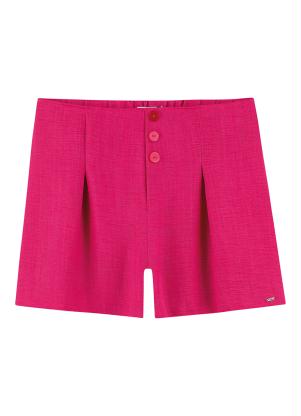 Marialícia - Shorts Curto Alfaiataria Rosa - MARIALÍCIA