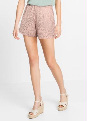 Queima Estoque - Shorts em Renda com Bolso Rosê - QUEIMA ESTOQUE