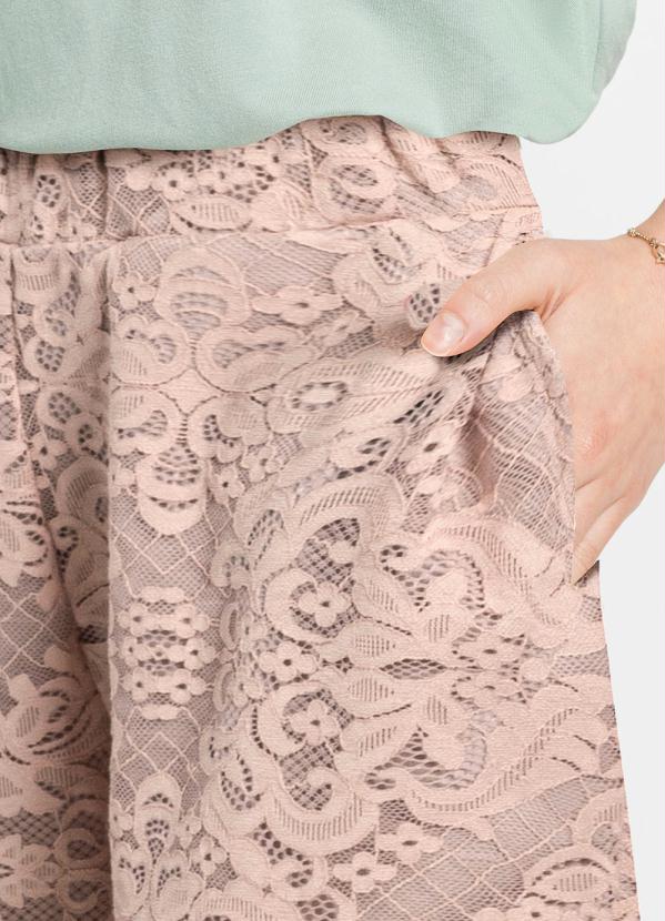Queima Estoque - Shorts em Renda com Bolso Rosê 3