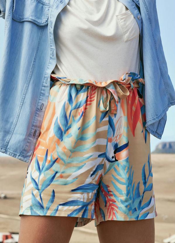 Malwee - Shorts Verde Clochard Tropical