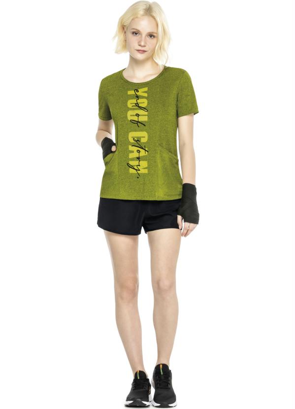 Enfim - Shorts Preto Running com Aplique Active 2